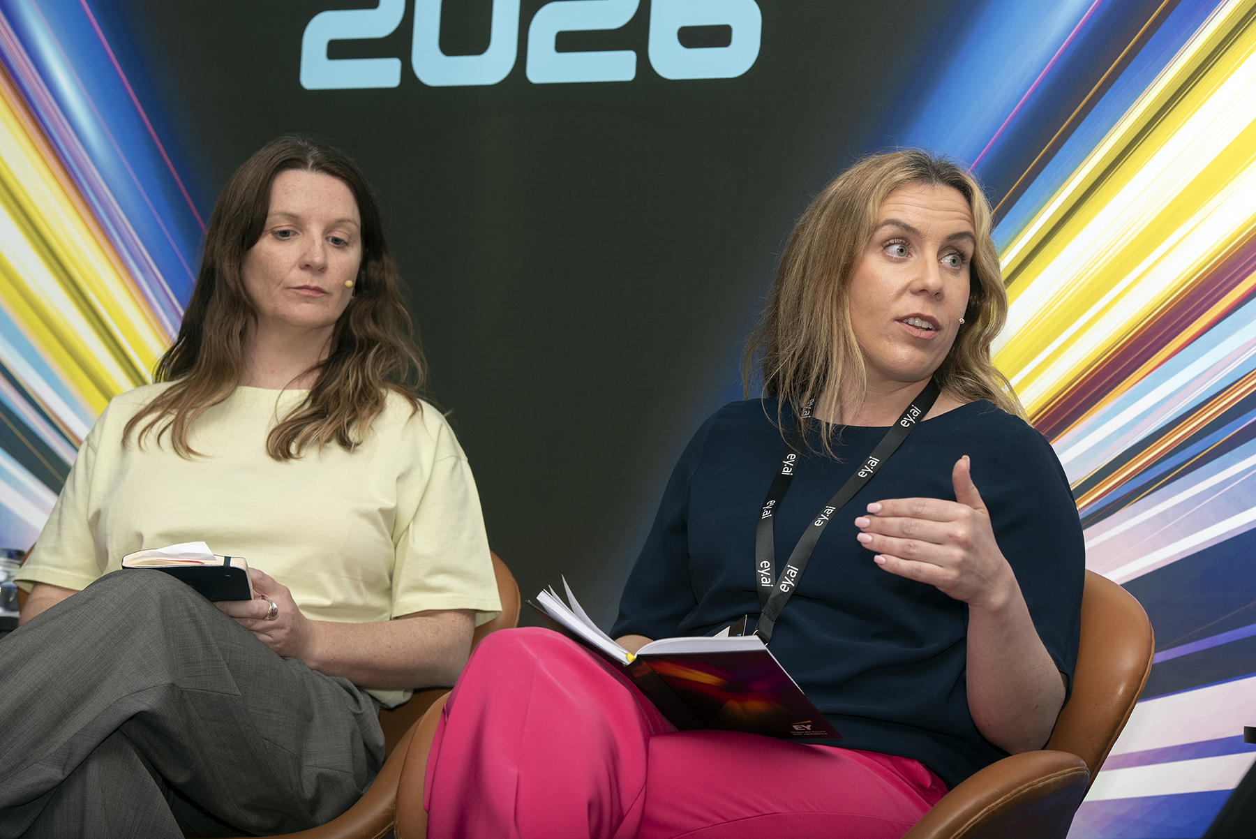 Máire Griffin speaking on the AI Ethics Meets Reality panel at the AI Impact Summit 2026