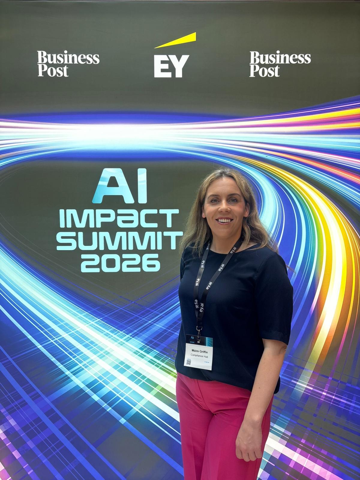 Máire Griffin of Compliance Hub at the Business Post AI Impact Summit 2026, sponsored by EY